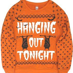 HANGING OUT TONIGHT BATS WOMEN LIGHT UP SWEATSHIRT